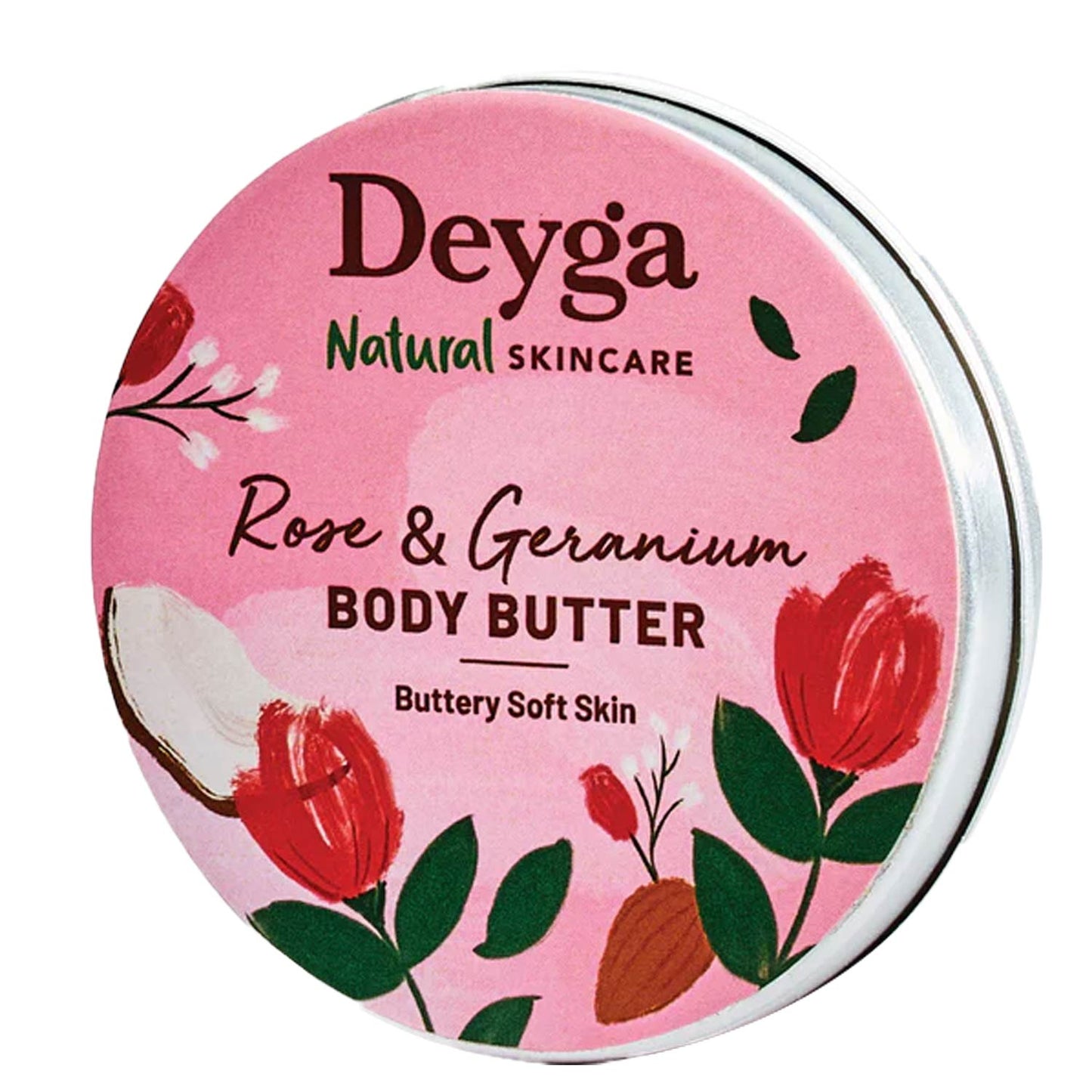 Rose & Geranium Body Butter 40 grams - Deyga Natural Skincare