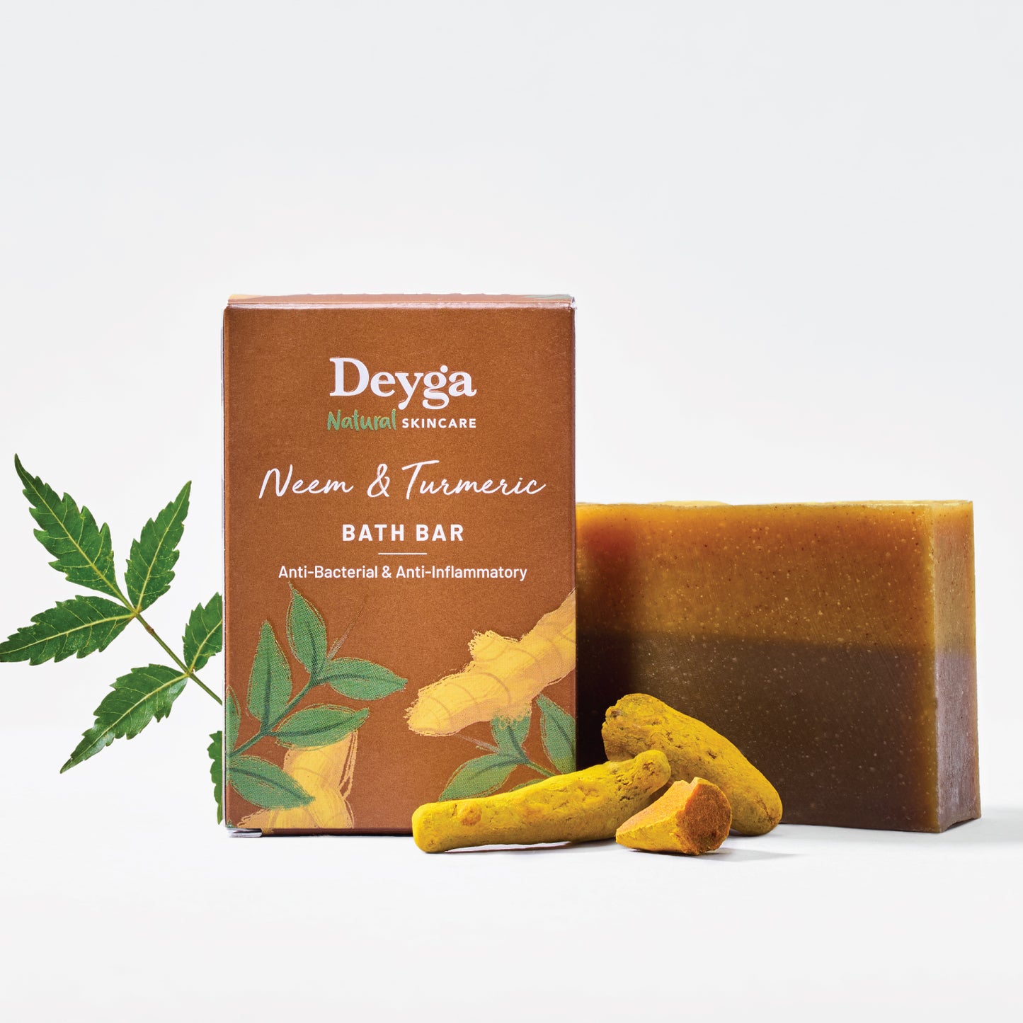Handmade Organic Soap | Neem and Turmeric Bath Bar | Controls Breakouts | Lightens Scars - Deyga Natural Skincare