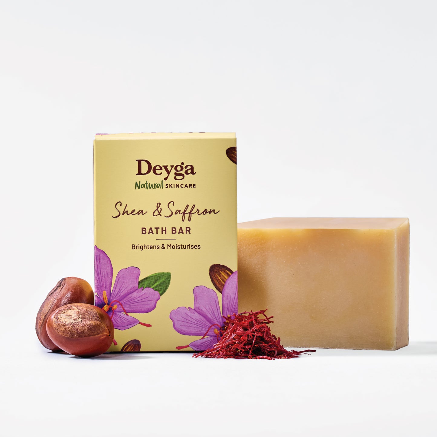 Organic Handmade Soap | Shea Saffron Bath Bar | Anti-Ageing | Moisturises the Skin - Deyga Natural Skincare