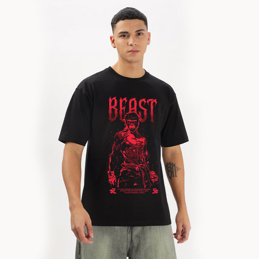 The Beast Behind The Mask Oversized T-Shirt - Fully Filmy