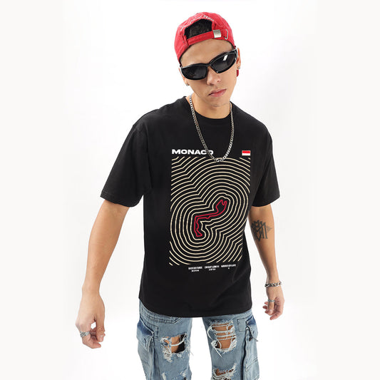 Monaco Grand Prix Circuit Oversized T-Shirt - Fully Filmy