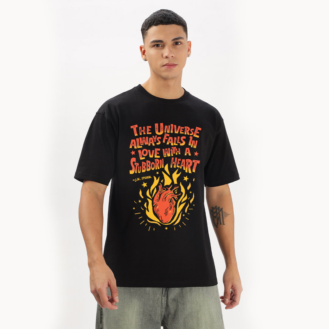 A Stubborn Heart Oversized T-Shirt - Fully Filmy