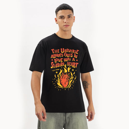 A Stubborn Heart Oversized T-Shirt - Fully Filmy