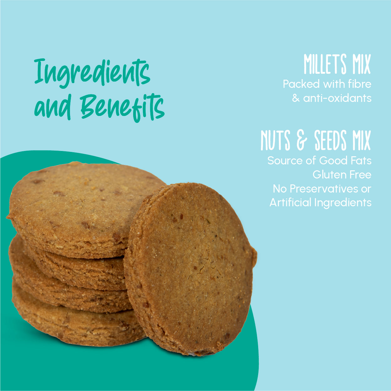Multigrain Millets and Seeds & Multi-Seed Oats Cookies | Pack of 2 - Yumm Tumz