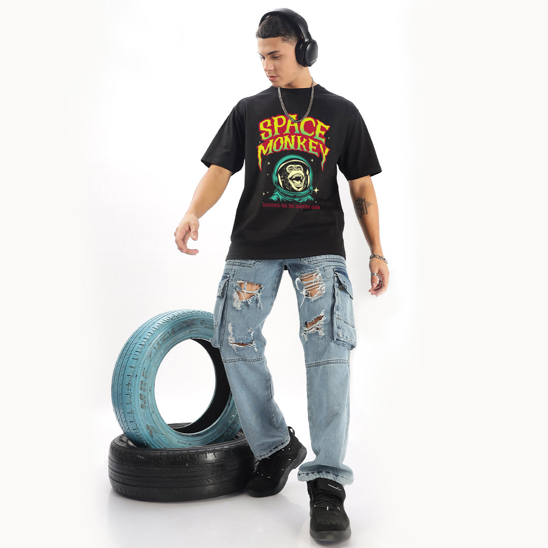Space Monkey Oversized T-Shirt - Fully Filmy