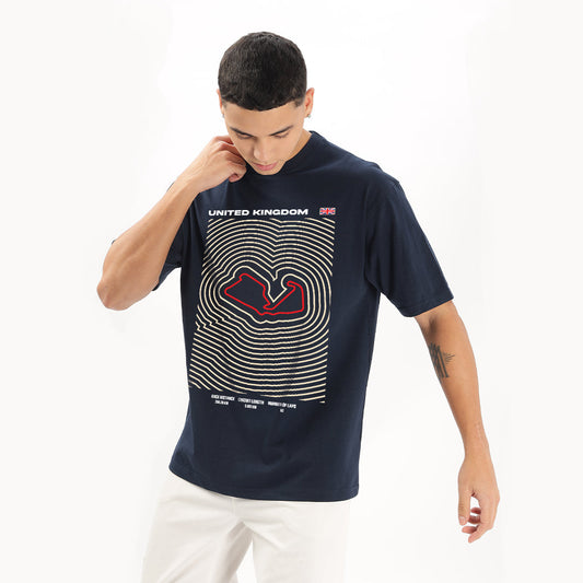 British Grand Prix Circuit Oversized T-Shirt - Fully Filmy