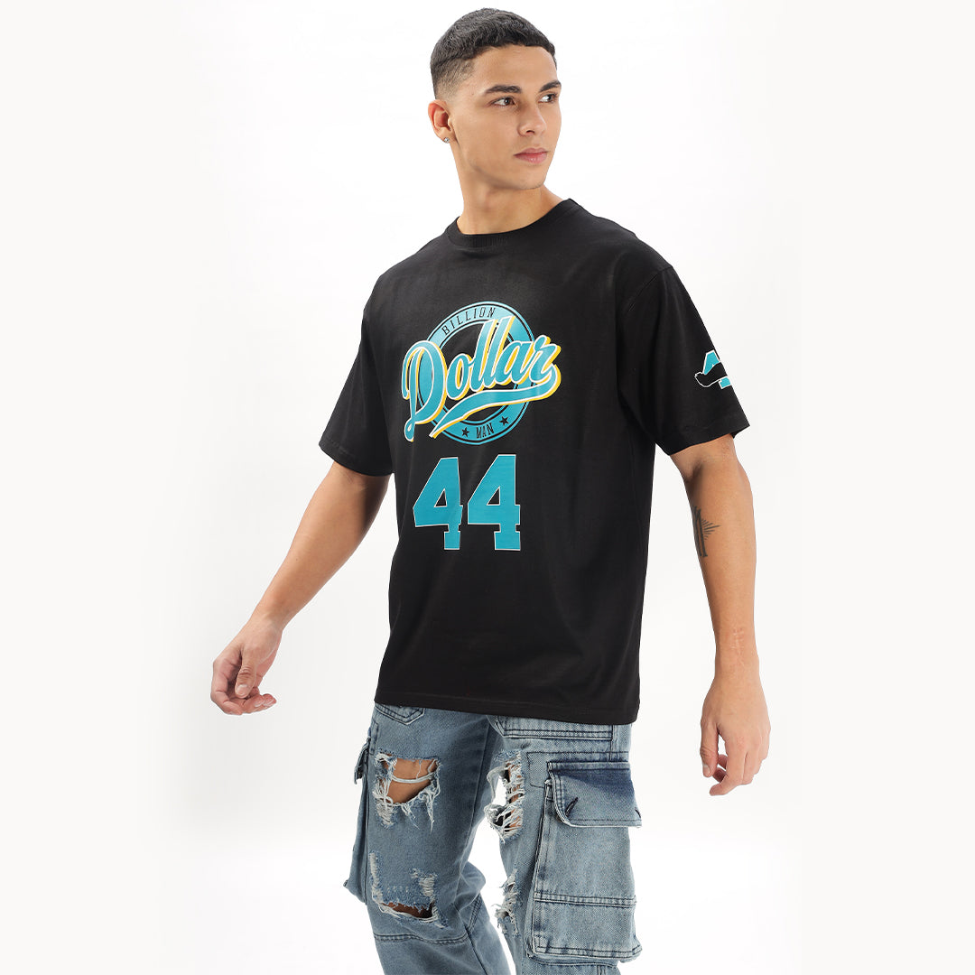 Billion Dollar Man Grand Prix Oversized T-Shirt (Front, Back & Left Sleeve) - Fully Filmy