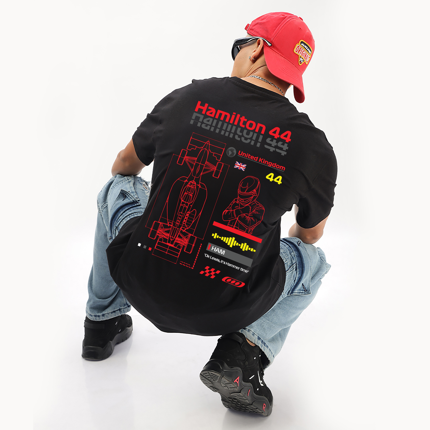Number 44 | Grand Prix Oversized T-Shirt - Fully Filmy