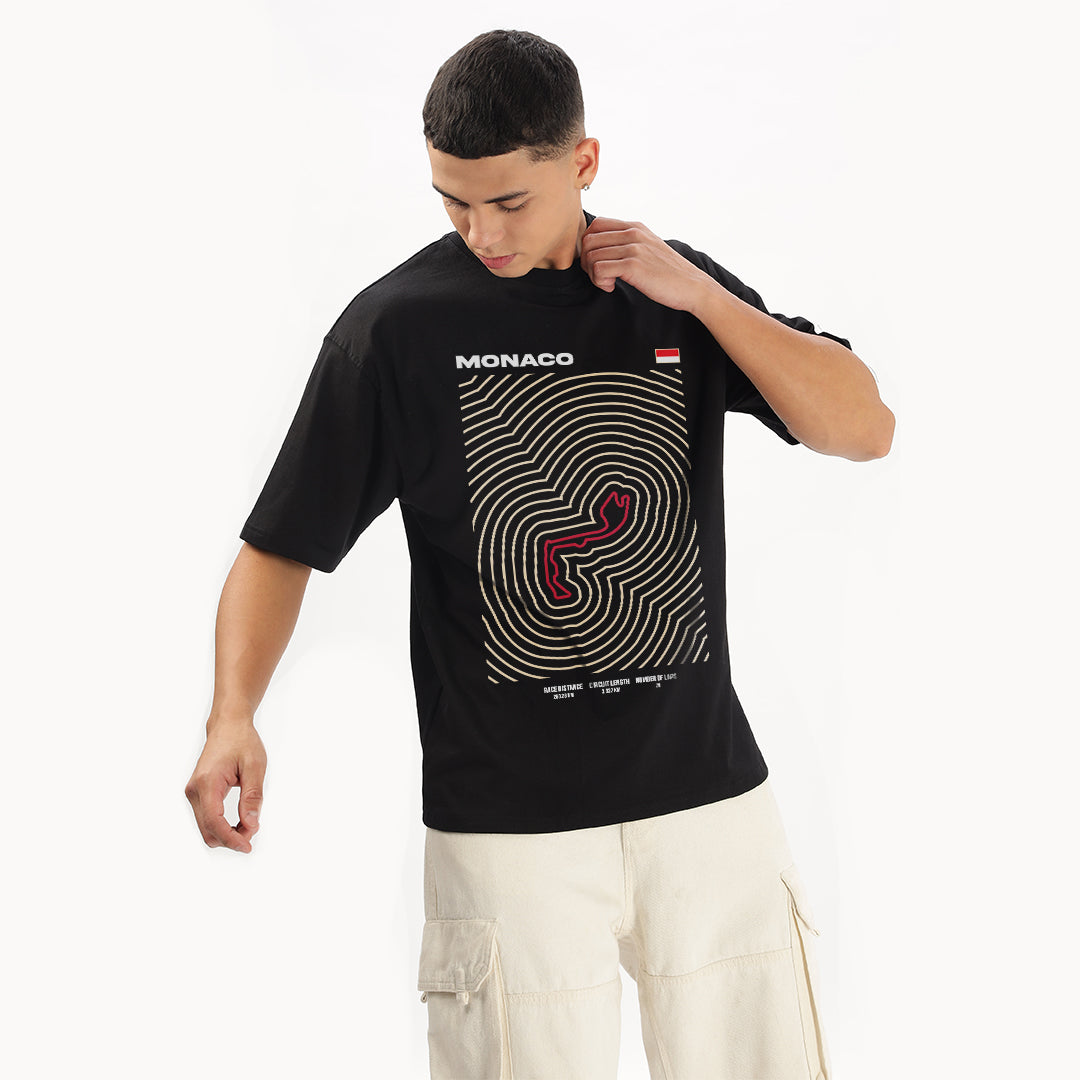 Monaco Grand Prix Circuit Oversized T-Shirt - Fully Filmy