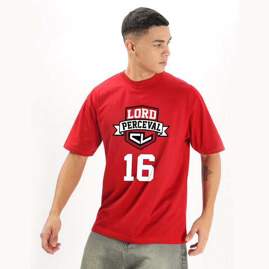 Lord Perceval Grand Prix Oversized T-Shirt (Front, Back & Left Sleeve) - Fully Filmy