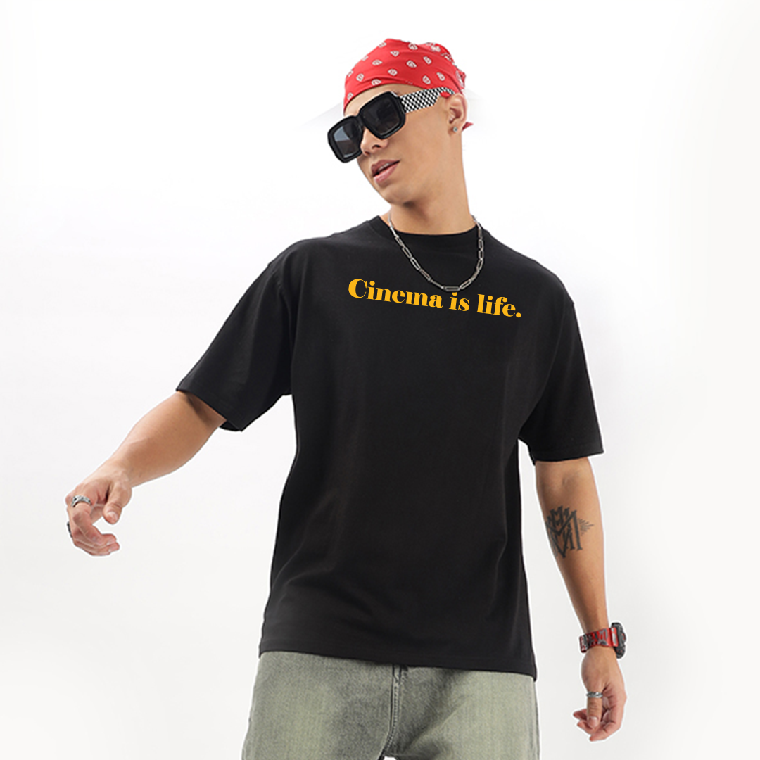 Cinema Is Life Oversized T-Shirt - Fully Filmy