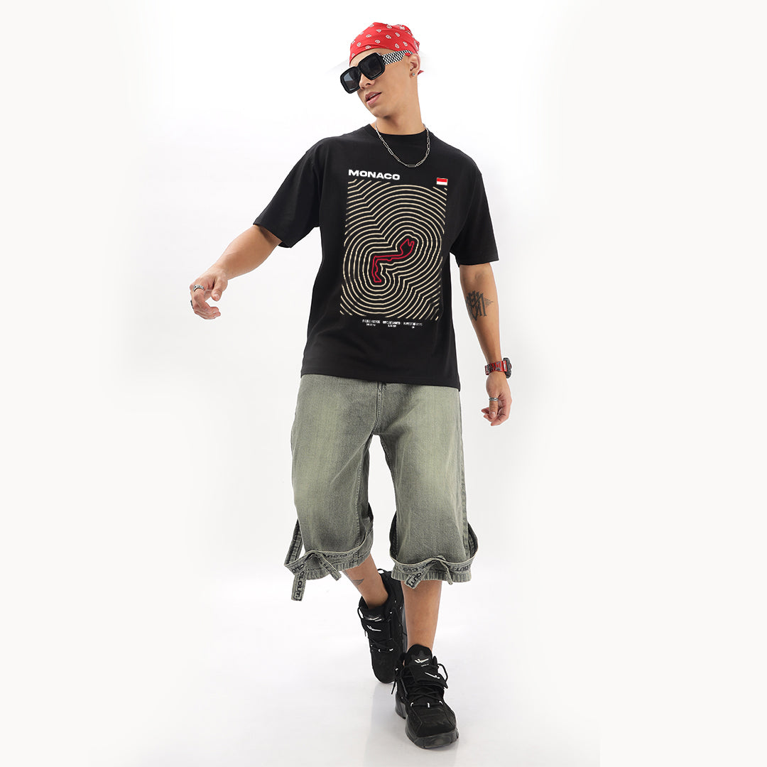 Monaco Grand Prix Circuit Oversized T-Shirt - Fully Filmy