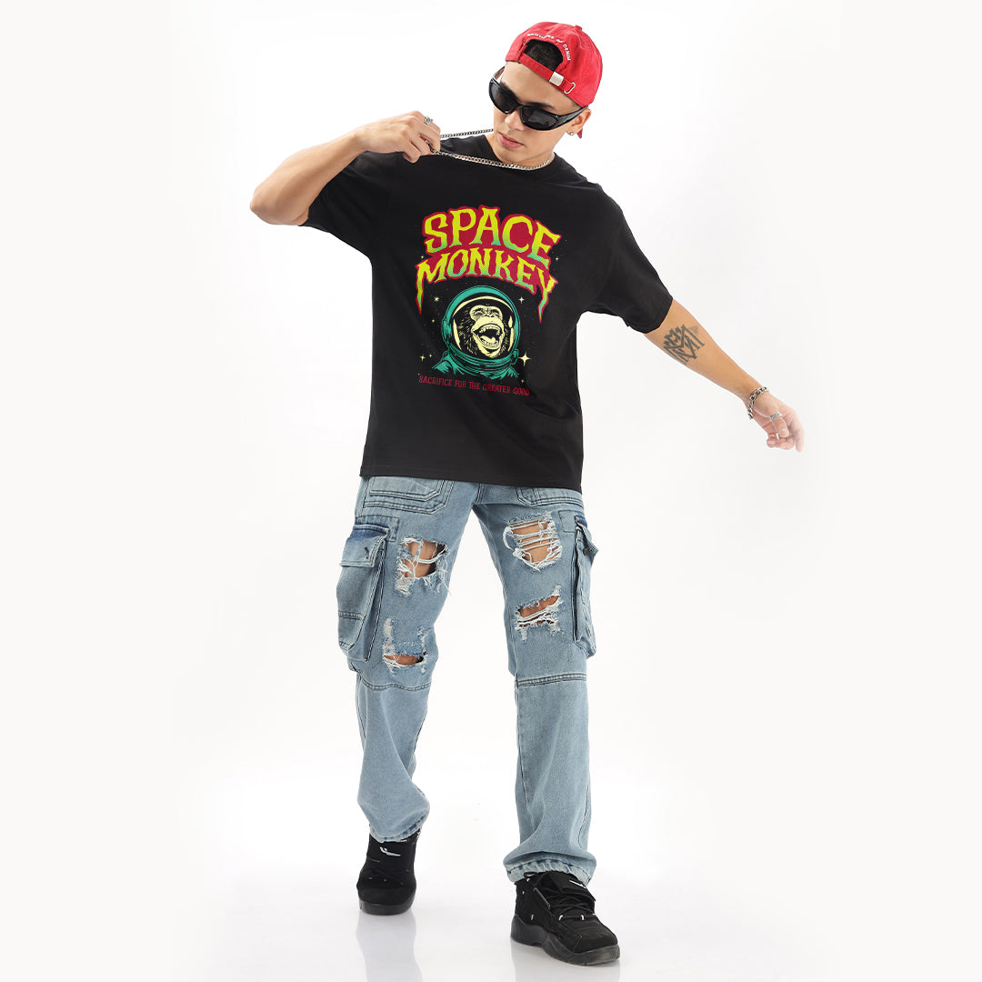 Space Monkey Oversized T-Shirt - Fully Filmy
