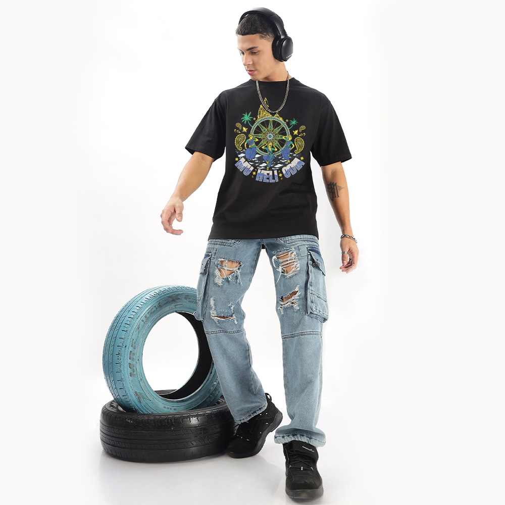 Mu Heli Odia (Blue Edition) | RBD Oversized T-Shirt - Fully Filmy