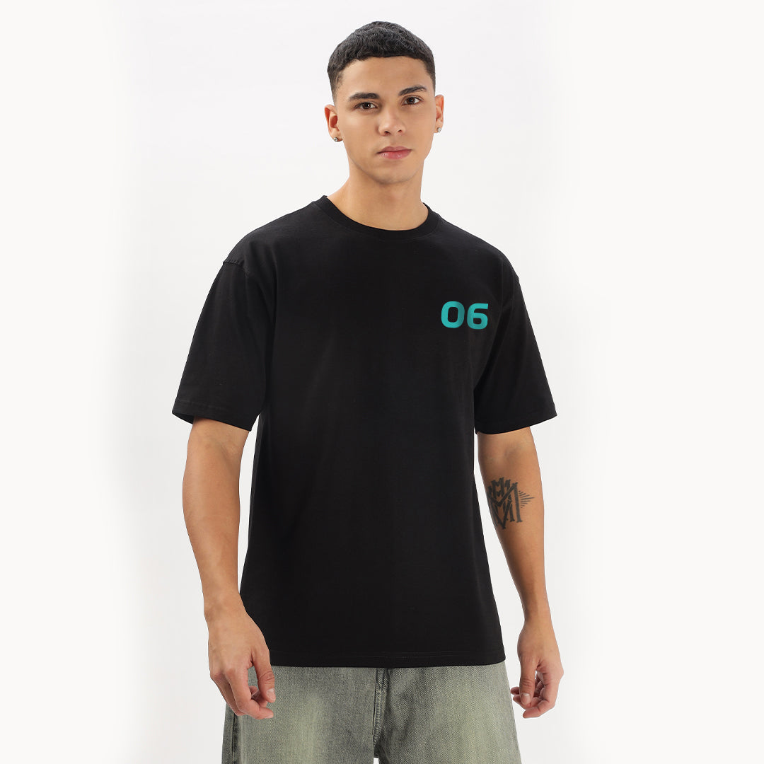 Number 06 | Grand Prix Oversized T-Shirt (Left Pocket & Back) - Fully Filmy
