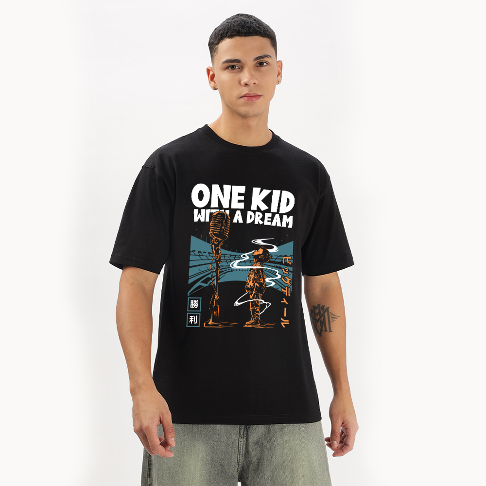 One Kid With A Dream | RBD Oversized T-Shirt - Fully Filmy