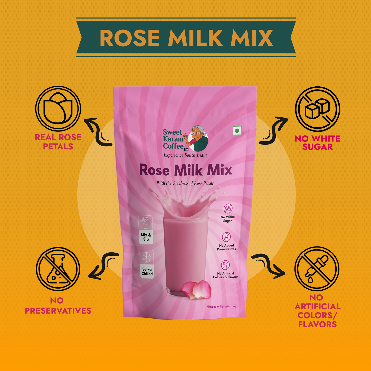 Rose Milk Mix 250g - Sweet Karam Coffee