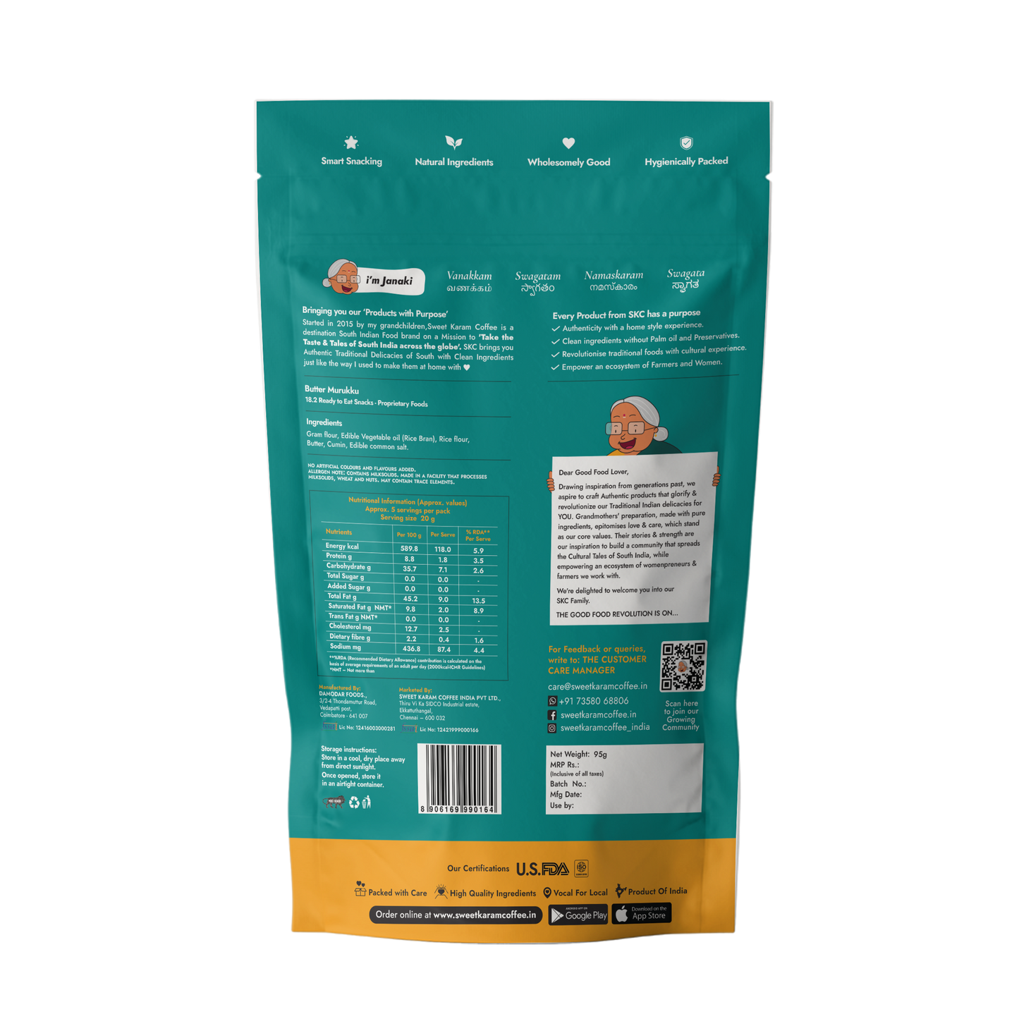 Butter Murukku 95g - Sweet Karam Coffee