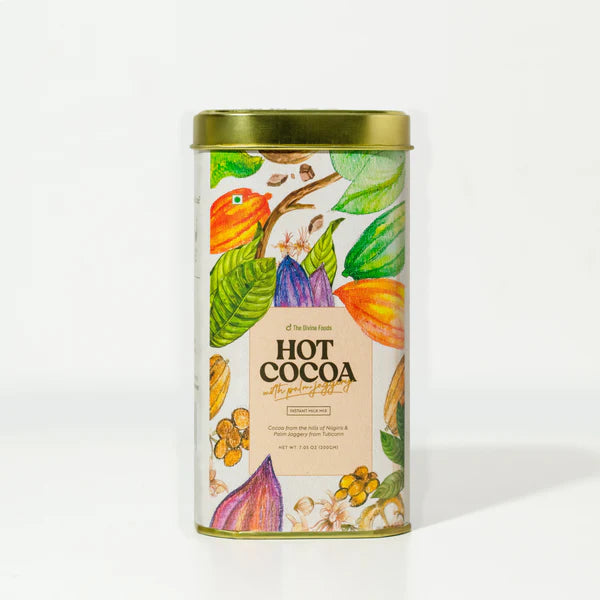Hot Cocoa (Drinking Chocolate) Instant Mix Made with Palm Jaggery 200g - The Divine Foods
