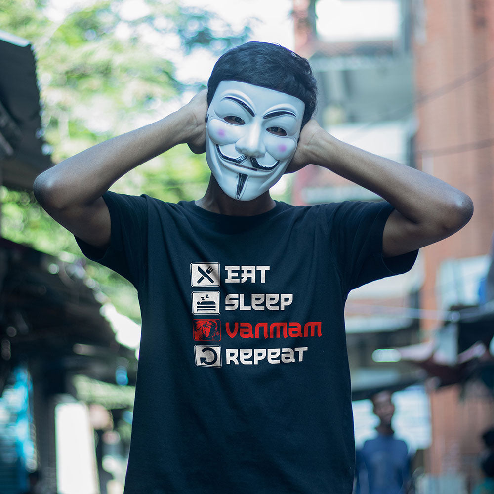 Eat Sleep Vanmam Repeat - SVK Official T-Shirt - Fully Filmy