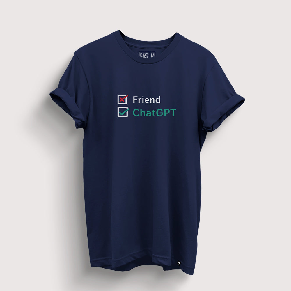 Friend X ChatGPT | ChatGPT T-Shirt - Fully Filmy