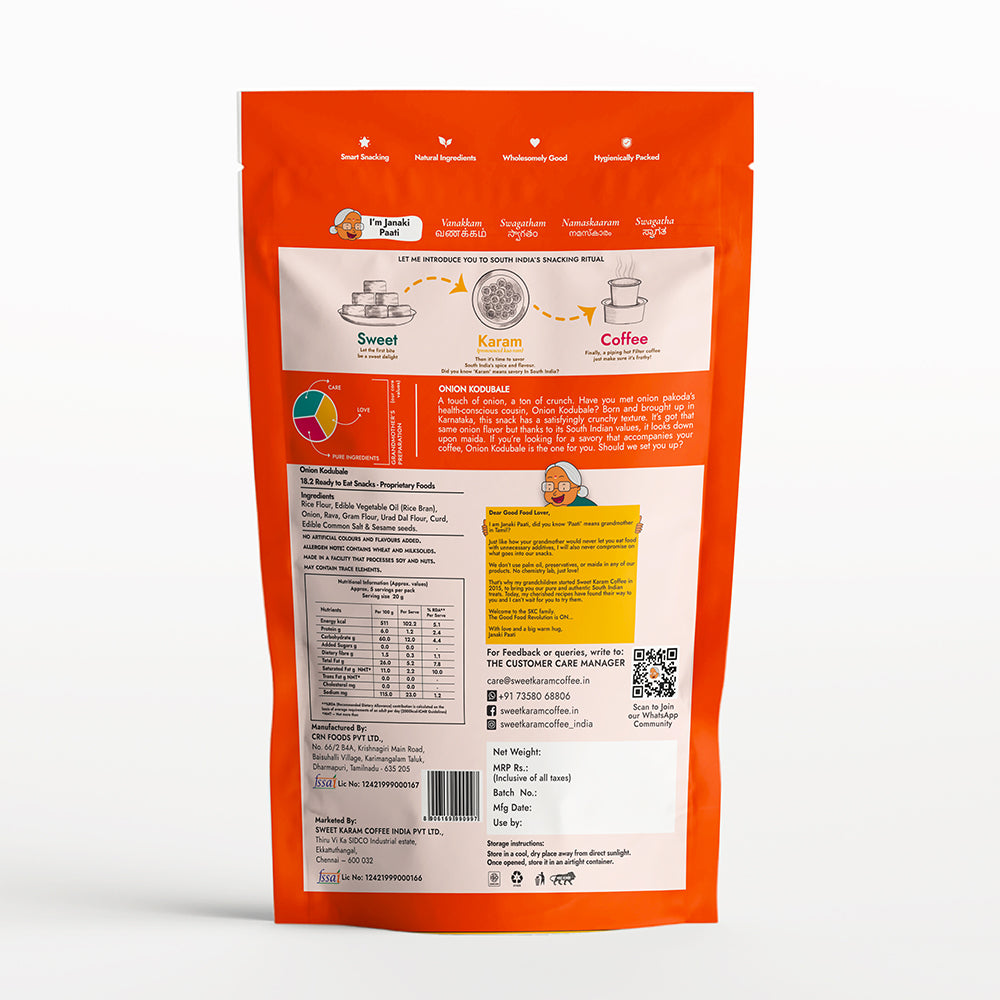 Onion Kodubale 95g - Sweet Karam Coffee
