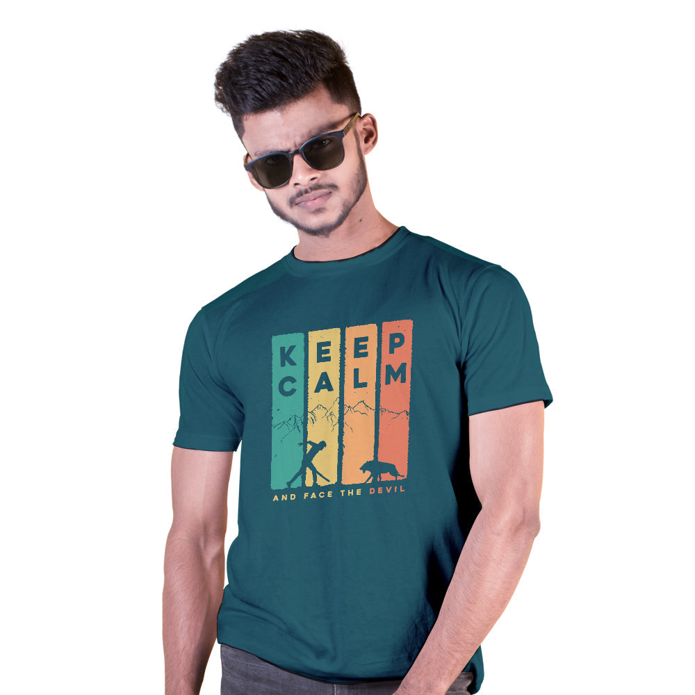 Keep Calm And Face the Devil T-Shirt - Fully Filmy