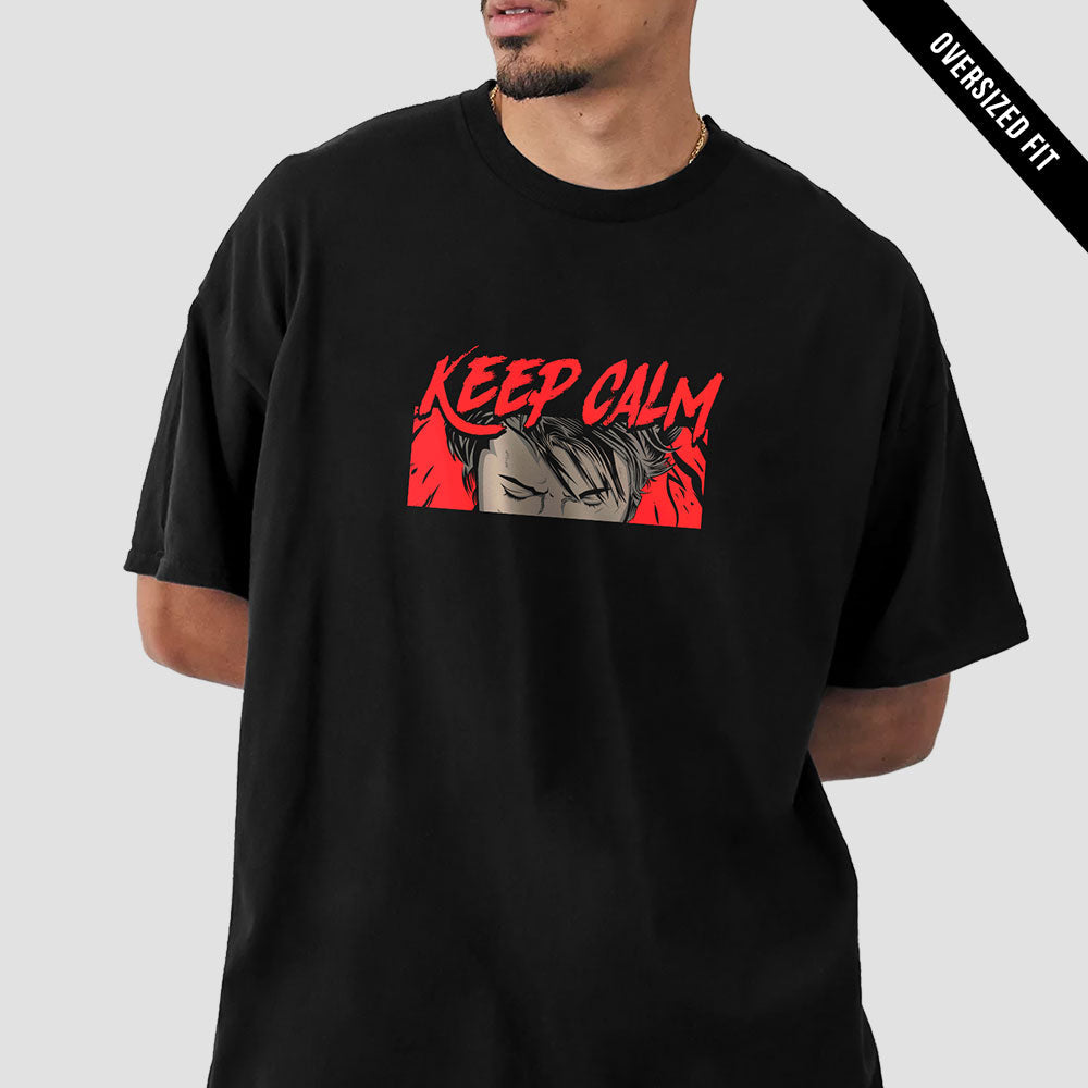 Keep Calm: Eyes Oversized T-Shirt - Fully Filmy