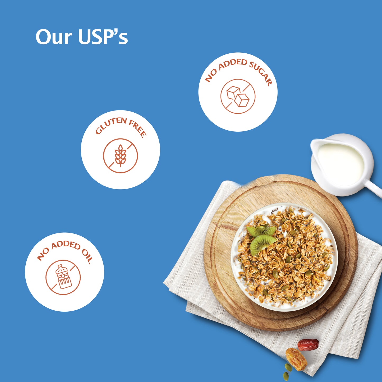 Dates & Chia Granola - Munchilicious (350gms)