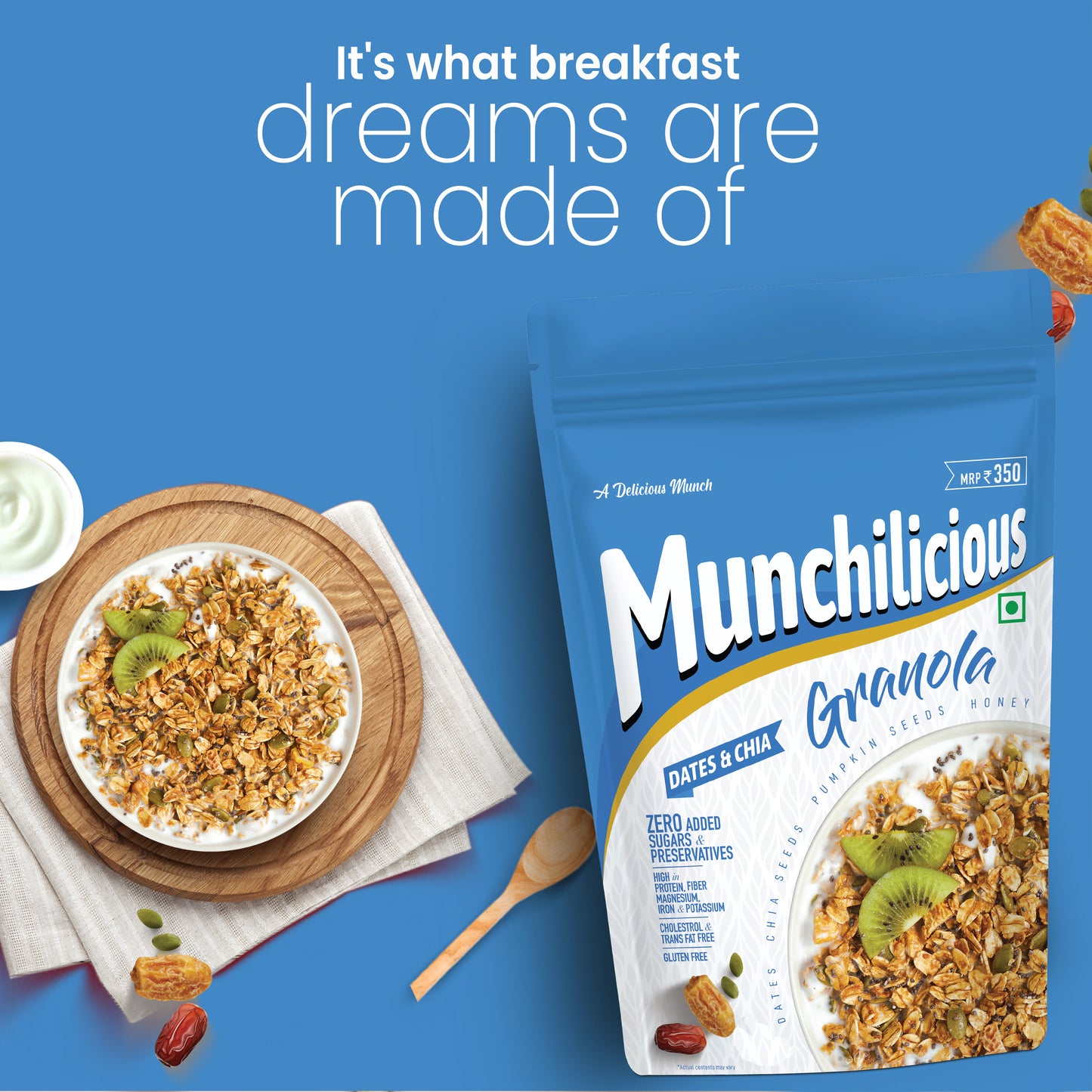 Dates & Chia Granola - Munchilicious (350gms)