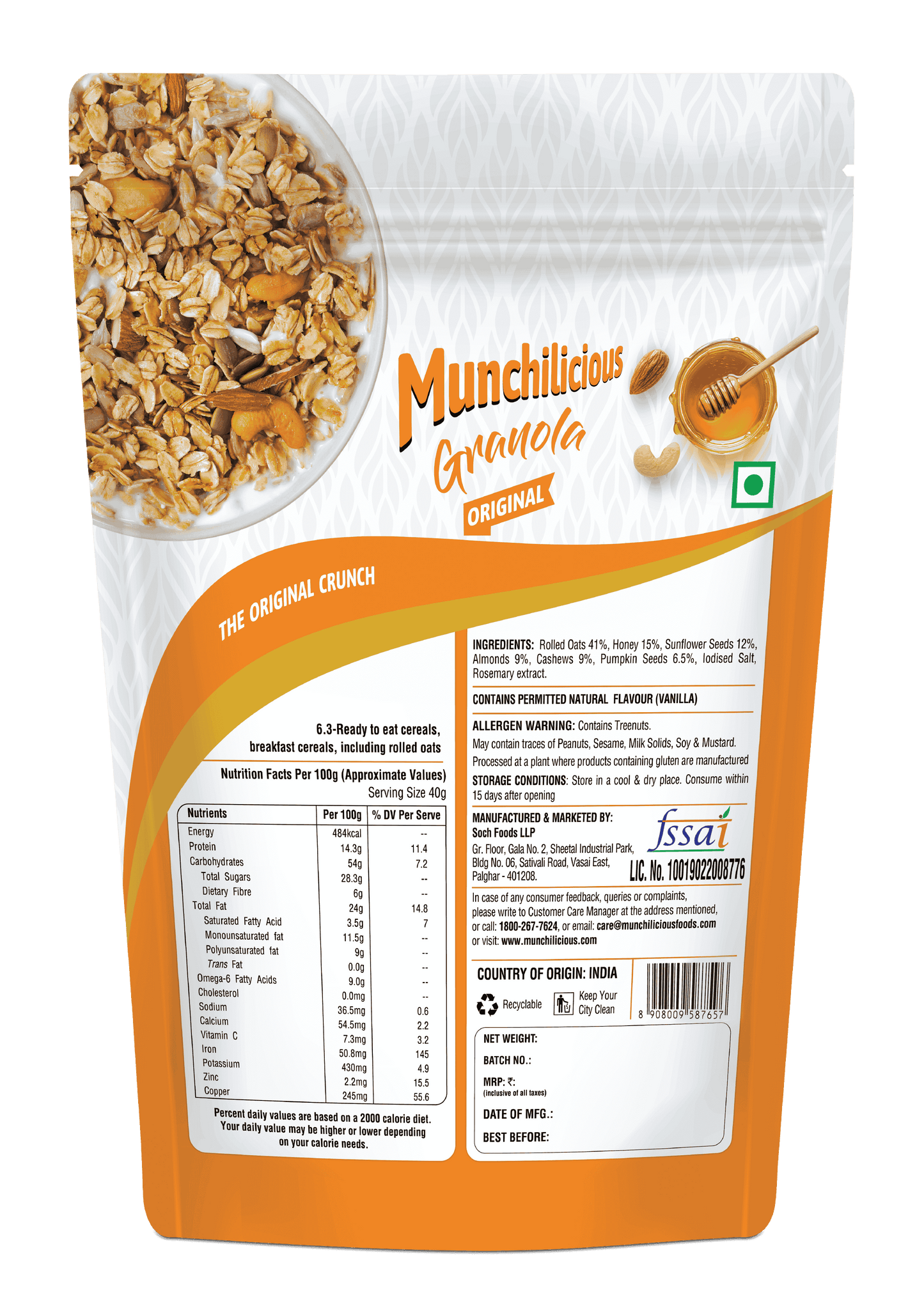 Original Granola - Munchilicious (350gms)