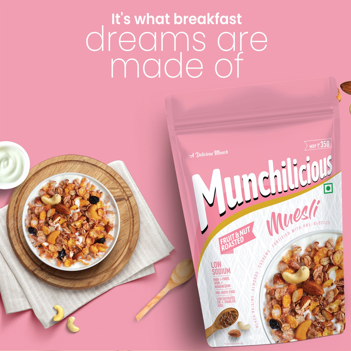 Fruit & Nut Muesli - Munchilicious (350gms)
