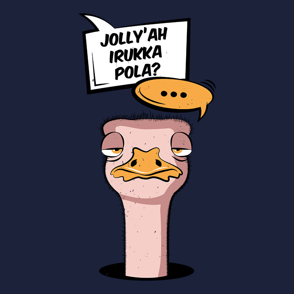 Ostrich Theriyuma T-shirt - Navy Blue - Fully Filmy