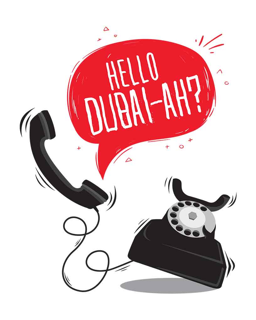 Hello Dubai-Ah? T-Shirt - Fully Filmy
