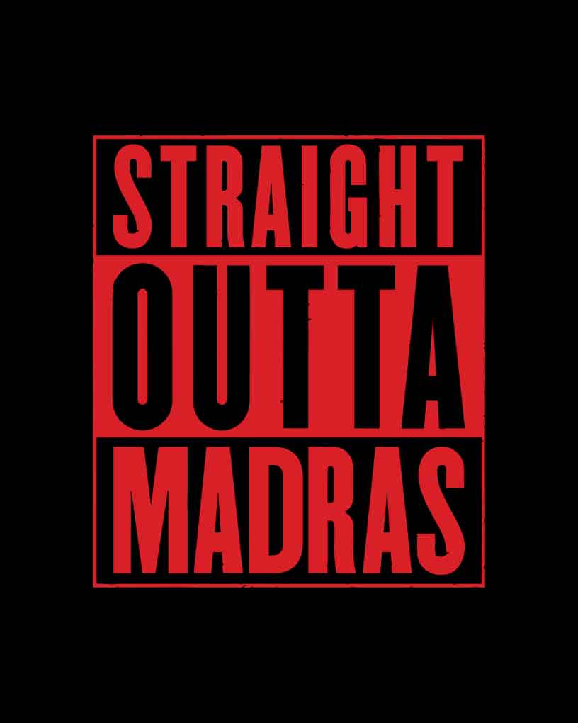 Straight Outta Madras - Black Edition T-Shirt - Fully Filmy