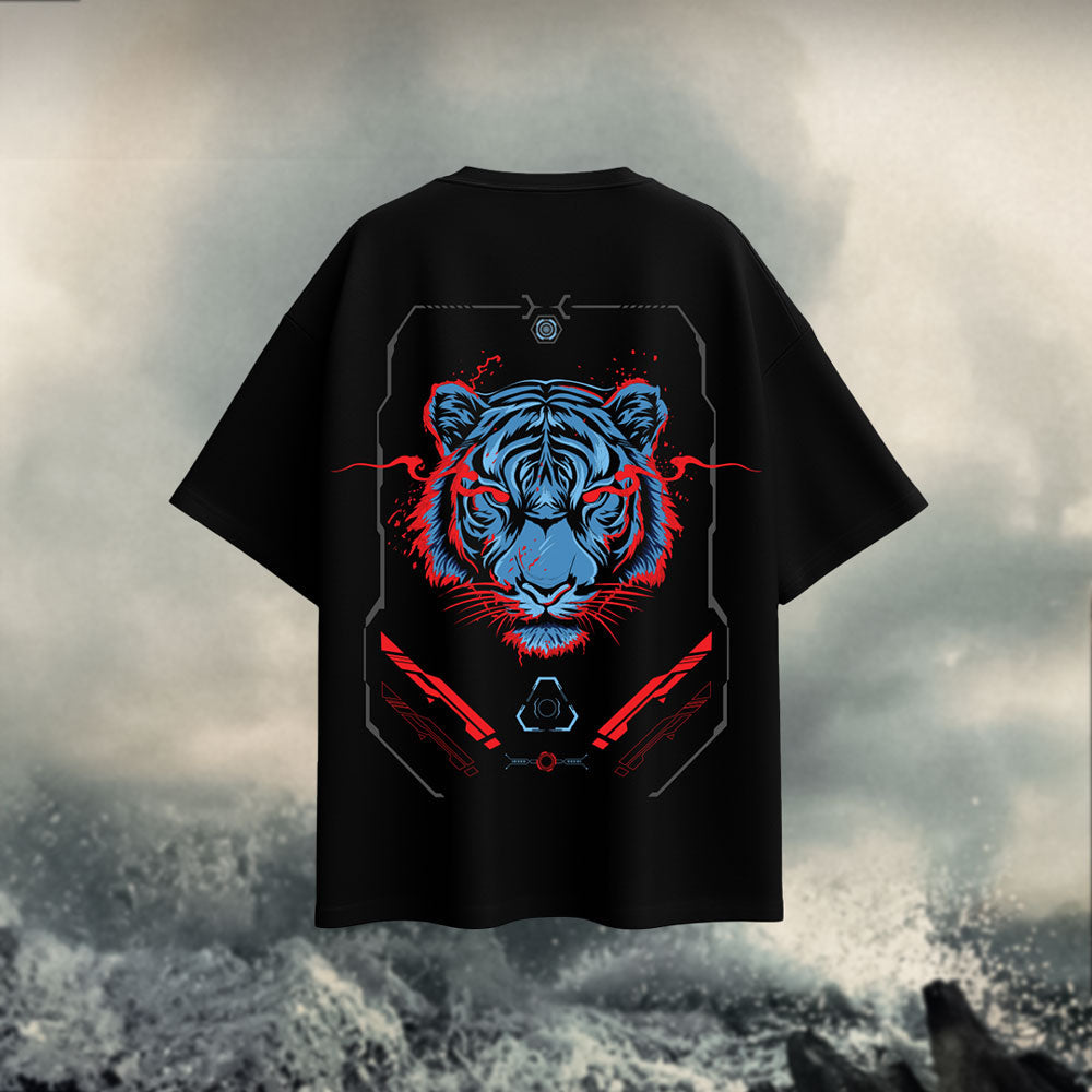 Fury Of The Tiger | Devara Official Oversized T-Shirt (Front & Back) - Fully Filmy