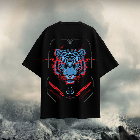 Fury Of The Tiger | Devara Official Oversized T-Shirt (Front & Back) - Fully Filmy