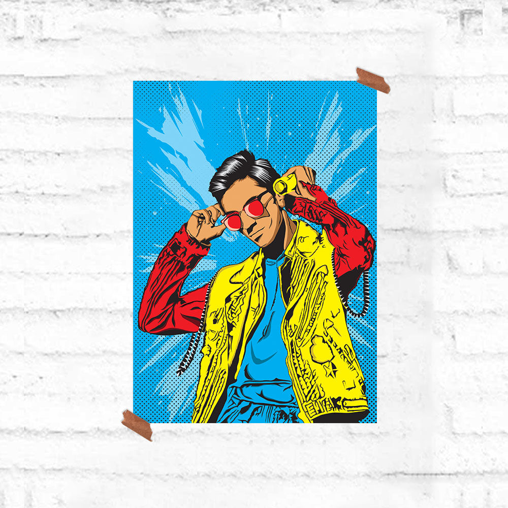 Anirudh Pop Art Poster - Fully Filmy