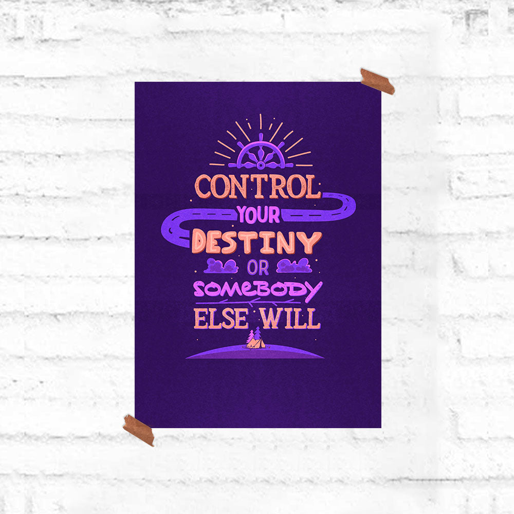 Control Your Destiny Motivational Poster - Fully Filmy