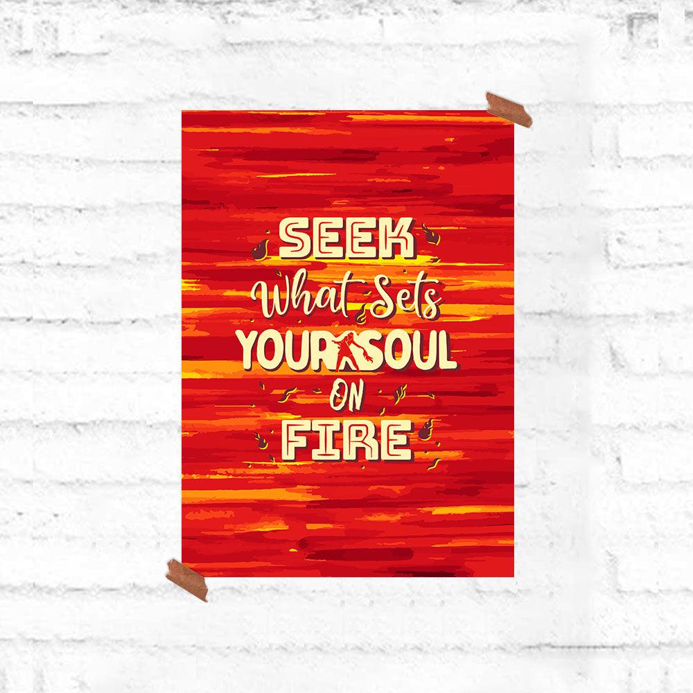 Soul on Fire Motivational Poster - Fully Filmy