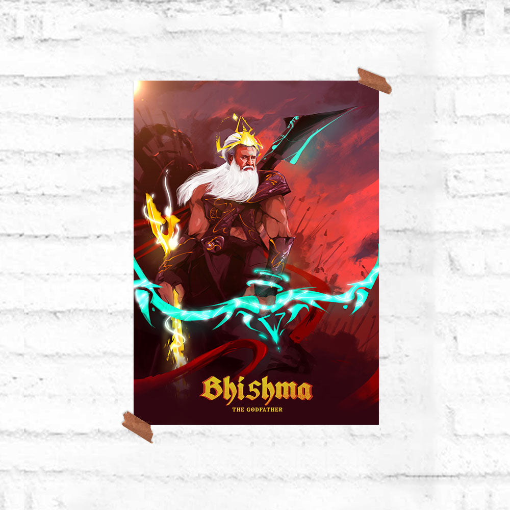 Rajini as Bhishma - Kollywood Mahabharata Poster - Fully Filmy