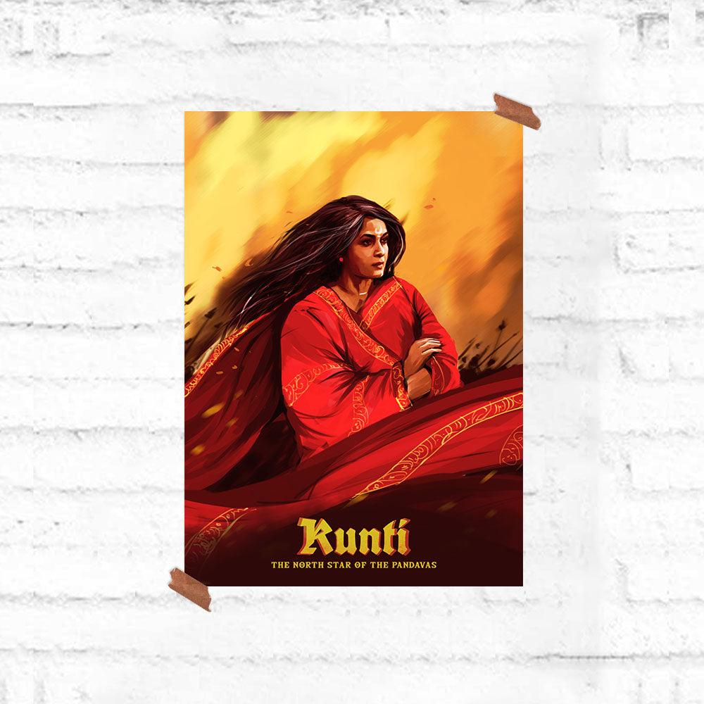 Ramya Krishnan as Kunti - Kollywood Mahabharata Poster - Fully Filmy