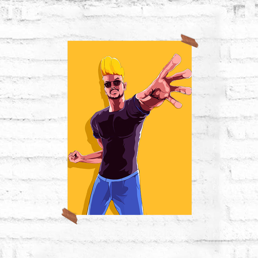 Hardik Pandya - Jhonny Bravo Poster - Fully Filmy