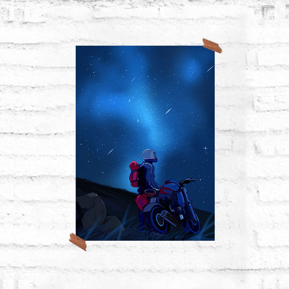 Bikers Posters - Night sky - Fully Filmy