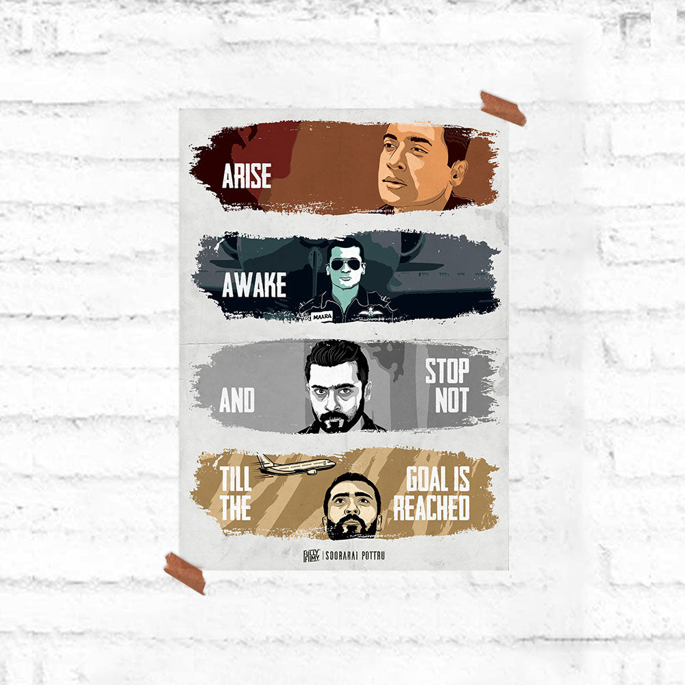 Arise Awake - Soorarai Pottru Poster - Fully Filmy