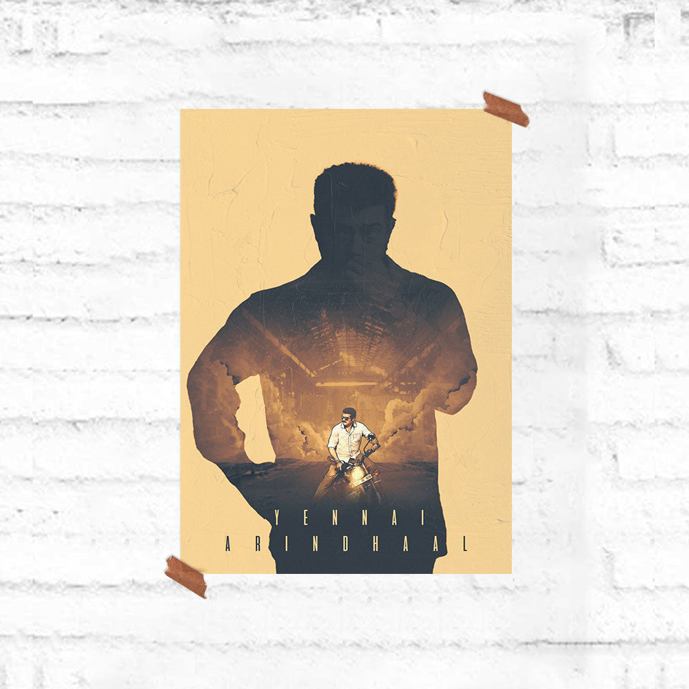 Yennai Arindhaal Silhouette Poster - Fully Filmy