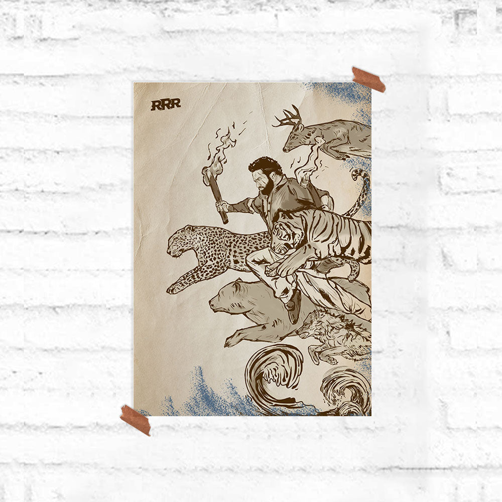 Roar of Bheem - RRR Official Poster - Fully Filmy