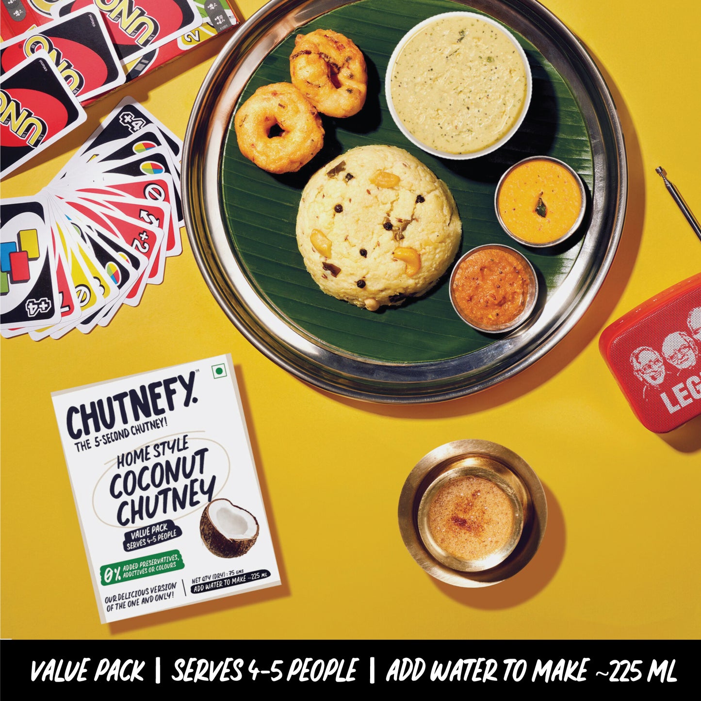 Coconut Chutney 75g (2Packs) - 5-Second Instant Chutney - Chutnefy