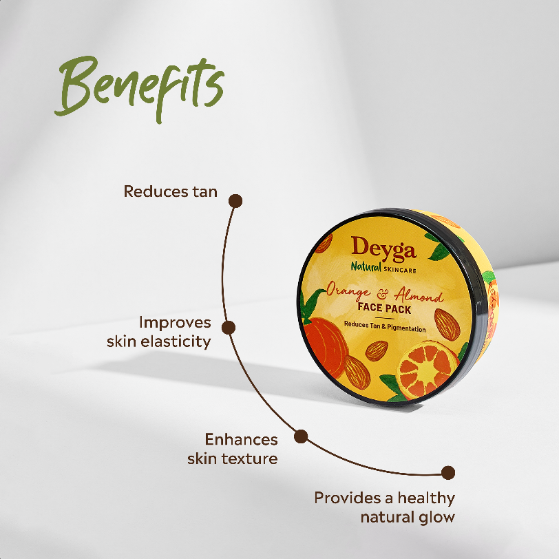 Orange & Almond Face Pack 100 Gram - Deyga Natural Skincare