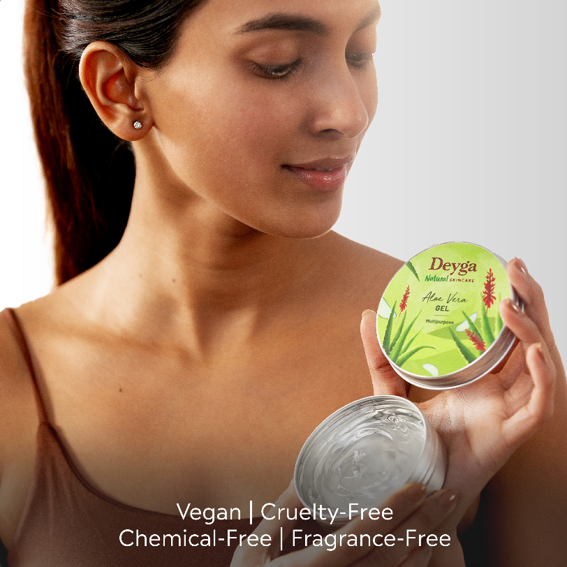 Aloe Vera Gel | Multipurpose Gel | Aloe Vera Gel for Skin, Face, and Hair | Suits All Skin Type | Men & Women (100g) Pack of 1 - Deyga Natural Skincare